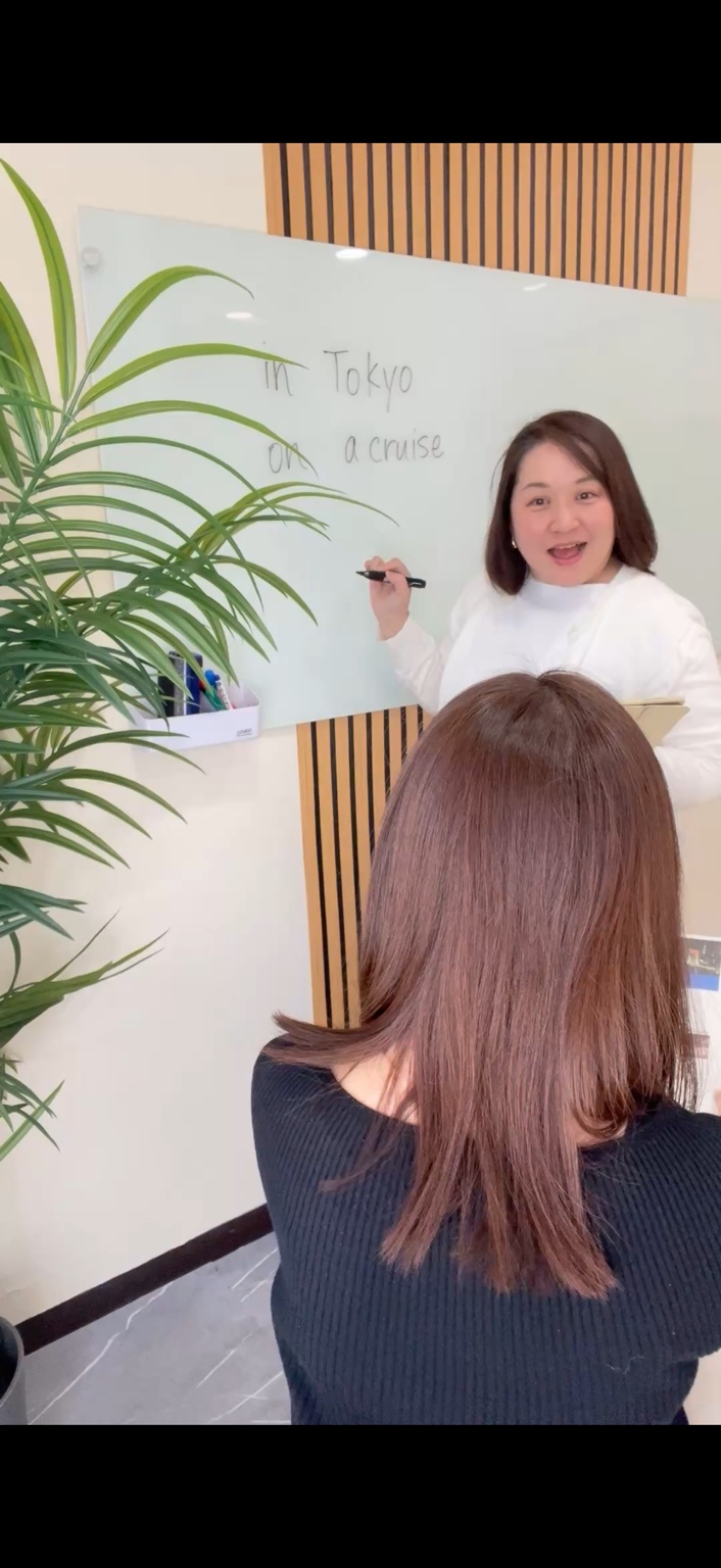 ホワイトボードを使った個別の英語セッション